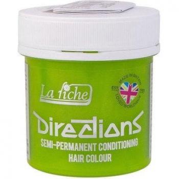 Tinte para el cabello semipermanente lima fluorescente