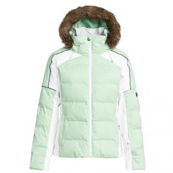 Chaqueta Roxy Snowblizzard verde blanco mujer - L, Chaqueta técnica de snow para mujer, color Cameo Green, talla L