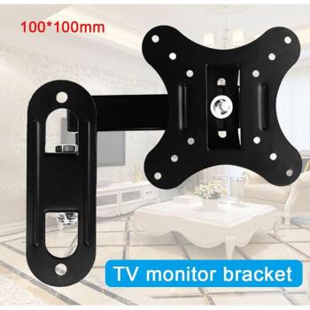 Soporte de montaje en pared telescópico giratorio ajustable de 14-26 pulgadas para monitor y televisión LCD KQS8