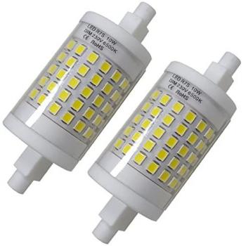 Bombilla LED R7S 10W 78mm Regulable 900LM 360º Color Blanco Neutro (4500K) Pack de 2