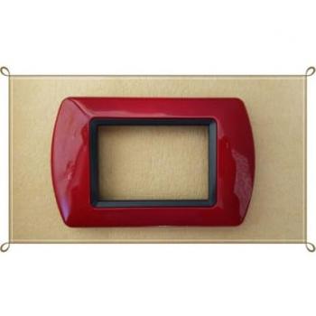 Placas ABS Compatibles para Tapa de Enchufe Master Modo Colorra - Rojo Oscuro - 7 Foros