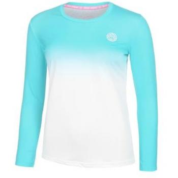 Bidi Badu Crew Gradiant Camiseta De Manga Larga Chicas - Turquesa, Blanco
