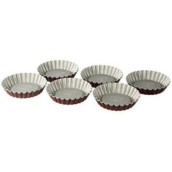 Set de 6 moldes para tarteletas Ø10 cm Dr. Oetker, antiadherentes, ideales para mini postres