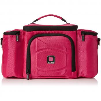 BeFit Bag Rosa: Bolsa Organizadora de Alimentos de Alta Calidad - Compartimento de Almacenamiento Aislado para Mantener los Alimentos Frescos, con 3 Recipientes y 2 Sacos de Hielo. Ideal para el Trabajo y el Gimnasio o para realizar Pícnics. Alimentació