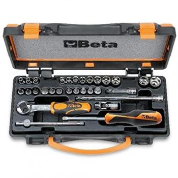 Beta Tools Juego de 13 Llaves de Vaso Hexagonales + 11 Vasos Destornilladores + 6 Accesorios
