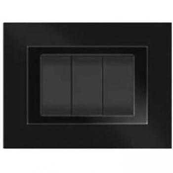 Placa Elite Color Negro 3 Plazas - 5703/AB