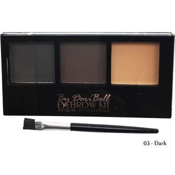 Kit de Cejas Sesiomworld Estuche Set para Cejas Trio con Aplicador y Espejo 03 Dark