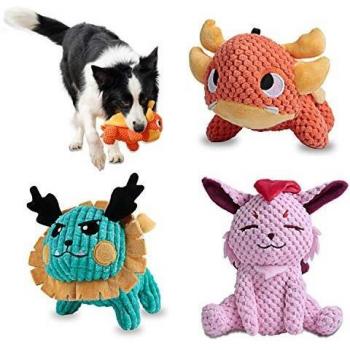 Als Ellan último Paquete de Juguetes de Peluche para Perros, Juguetes de Peluche duraderos con chirridos