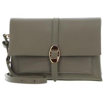Coccinelle Green Leather Shoulder Bag with Flap, Size: ONE SIZE