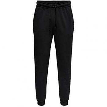 ONLY & SONS Men's Sweatpants - Ceres Life Tracksuit Trousers - Black Cotton with Laces - Sizes S to XXL