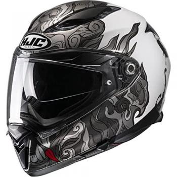 Casco integral HJC F70 Spector MC10 - Gris Blanco (L)