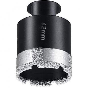 kwb Broca de diamante para amoladora angular con alojamiento M14, corona de perforación de diamante de 42 mm de diámetro