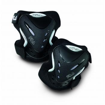 FILA SKATES Fitness Kneepad Protecciones, Unisex Adulto, Negro/Plata, S