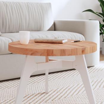 Tablero redondo de madera maciza de haya Ø60x4 cm Marrón