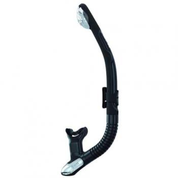 Mares Ergo Dry - Tubo de buceo esnórquel seco con válvula (negro-gris)
