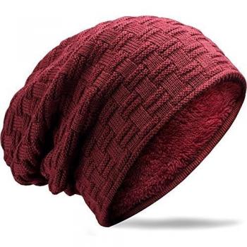 MUCO Gorros Hombre Mujer Unisex Invierno Cálido Sombreros de Punto Forro Polar Beanie Gorro