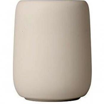 Blomus - Vaso para cepillos de Dientes, Cerámica y Silicona., Moonbeam, H 11 cm, Ø 8,5 cm, V 0,3 l