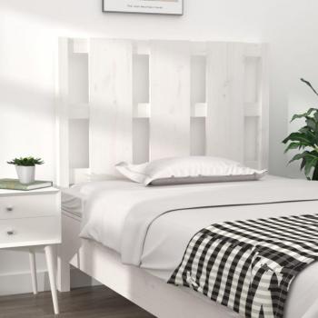 Cabecero para cama blanca 95,5x4x100 cm madera maciza de pino