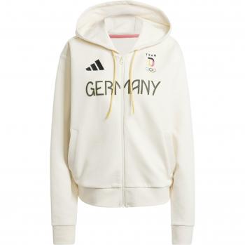 adidas Women's Team Zip Hoodie - Cream, Size M