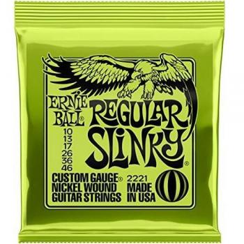 Ernie Ball Regular Slinky Nickel Electric Guitar Strings Set 10-46