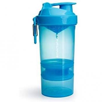 Smartshake Original2GO Sports Shaker + Container Neon Blue 600 ml