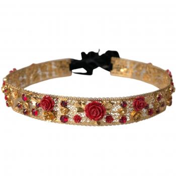Dolce & Gabbana Multicolor Crystal Jewel Waist Belt - M