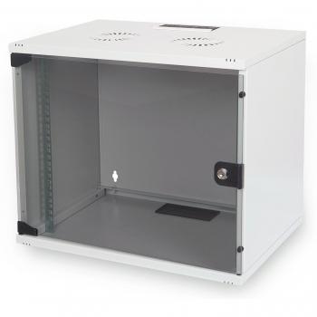 Gabinete profesionales para montaje en la pared de 12U de DIGITUS - gabinete mural robusto de la serie compacta de SOHO, desmontado