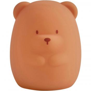 Luz Nocturna Oso Marrón 12 cm - Nattou, Silicona, Recargable USB, LED Integrado