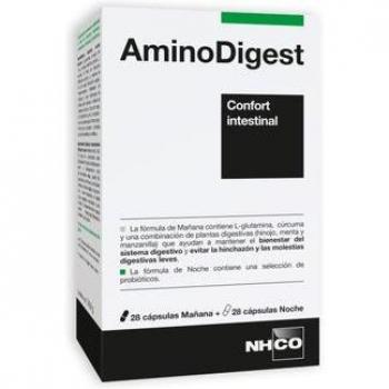 Aminodigest NHCO Cápsulas 56 para Bienestar Digestivo (28 Mañana + 28 Noche)