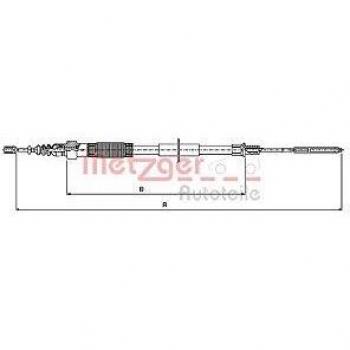 Cable de freno de mano Metzger 10.7408 para VW Golf 2, izquierdo y derecho, freno de disco
