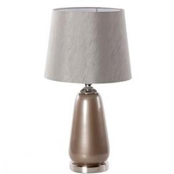 Lámpara de Mesa Cristal Elegante y Duradera 33x33x61 cm Plata / Beige