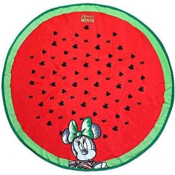 Cerdá 2200003993 Toalla Redonda Minnie, Rojo, 130x130cm