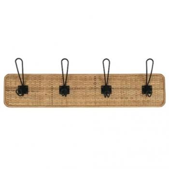Perchero de Pared Romimex Natural Madera 60 x 8 x 13 cm