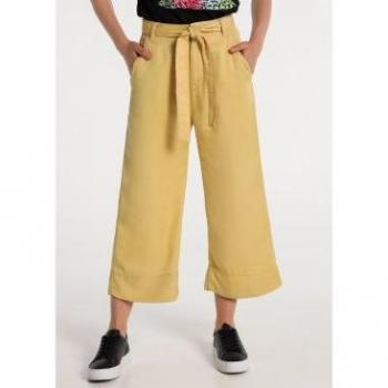 LOIS JEANS - Pantalones Palazzo Tencel Amarillo Mostaza