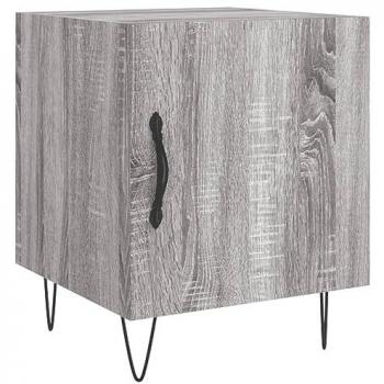 Mesita de noche madera de ingeniería 40x40x50 cm Gris Sonoma