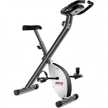 FITFIU Fitness BEST-200 - Bicicleta Estática plegable con disco de inercia de 8 kg, Pulsómetro, regulable a 8 niveles de esfuerzo, entrenamiento cardio moderado y rehabilitación, peso máx 110 kg