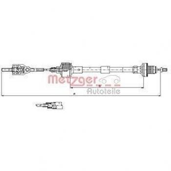 Cable de embrague METZGER 11.2533 para Opel Corsa B