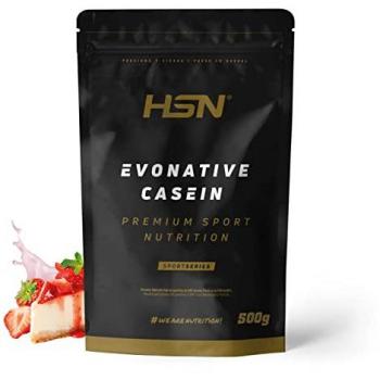 Caseína Micelar Nativa HSN Evonative | Sabor Tarta de Queso y Fresa 500 g | 17 Tomas por Envase | Lacprodan® MicelPure™ | No-GMO, Vegetariano