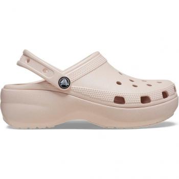 Crocs Women's Classic Platform Clog - Pink/Beige/White - Size 10/41-42