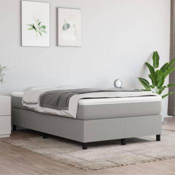 Estructura de cama box spring de tela gris claro 120x200 cm