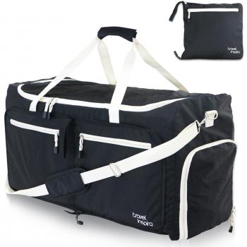 Travel Inspira - Large Foldable Duffel Bag XL For Packable Duffle Luggage Gym Sports