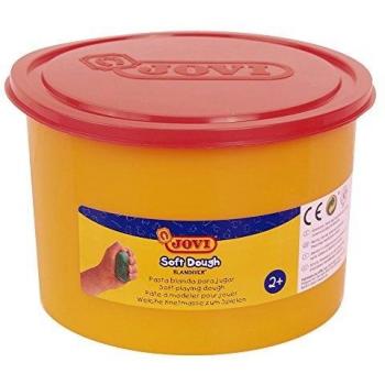 Jovi Soft Dough Blandiver, Bote de 460 g, Color Rojo flúor
