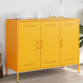 Armario amarillo mostaza 100,5x39x79 cm en acero laminado en frío