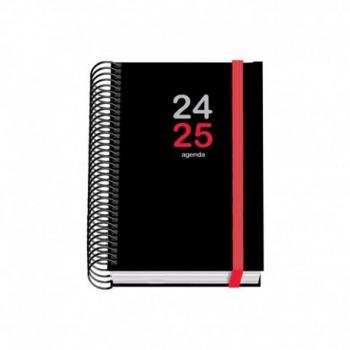Agenda escolar Dohe Elite A6 - Día página - Papel 70g/m2 - Cubierta cartón plastificado - Color negro