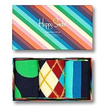Juego de Regalo de Calcetines Clásicos Happy Socks 3-Pack - Multicolor, Talla 41-46