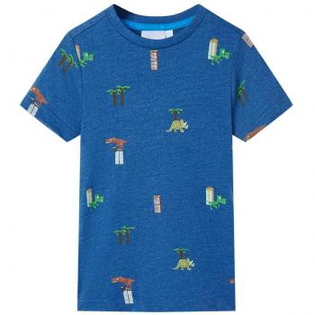 Camiseta infantil azul oscuro mélange 104