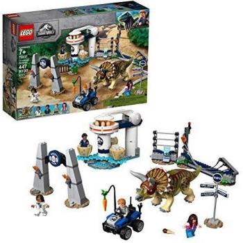 LEGO Jurassic World - Caos del Triceratops Juguete de construcción de Dinosaurios Inspirado en las Películas de Jurassic World, Novedad 2019