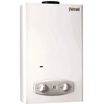 Calentador de Agua a Gas Ferroli Zefiro Eco 21,1 kW Cámara Abierta 11 lt/min Metano Low NOx