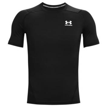 Camiseta de manga corta de compresión HeatGear® Armour para hombre, color negro, talla XS