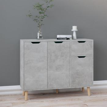 Armario de hormigón gris 90x30x72 cm madera multicapa